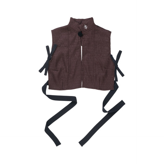 TIED VEST "RUSTY" BROWN