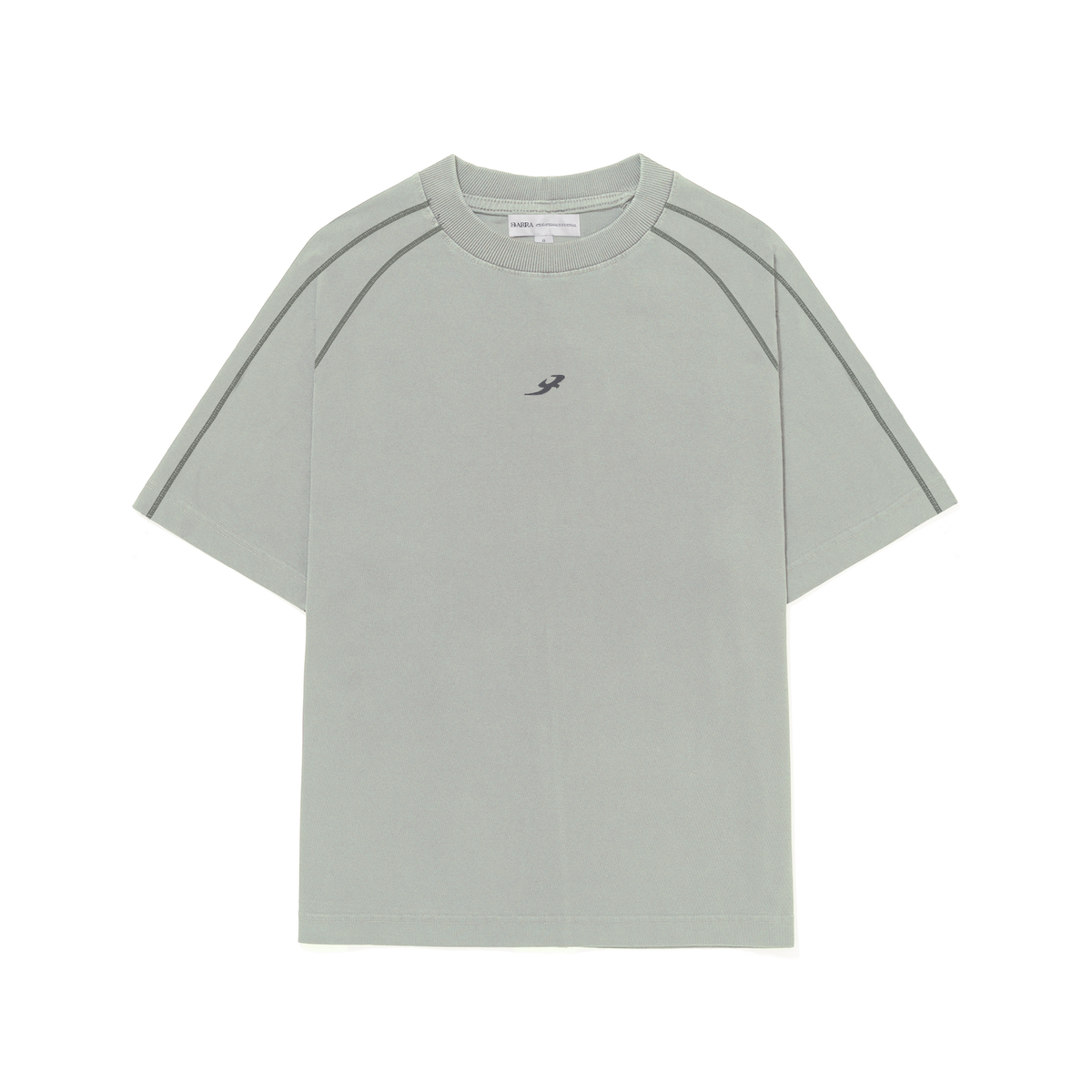 Camiseta Recortada B Garca Verde Estonada