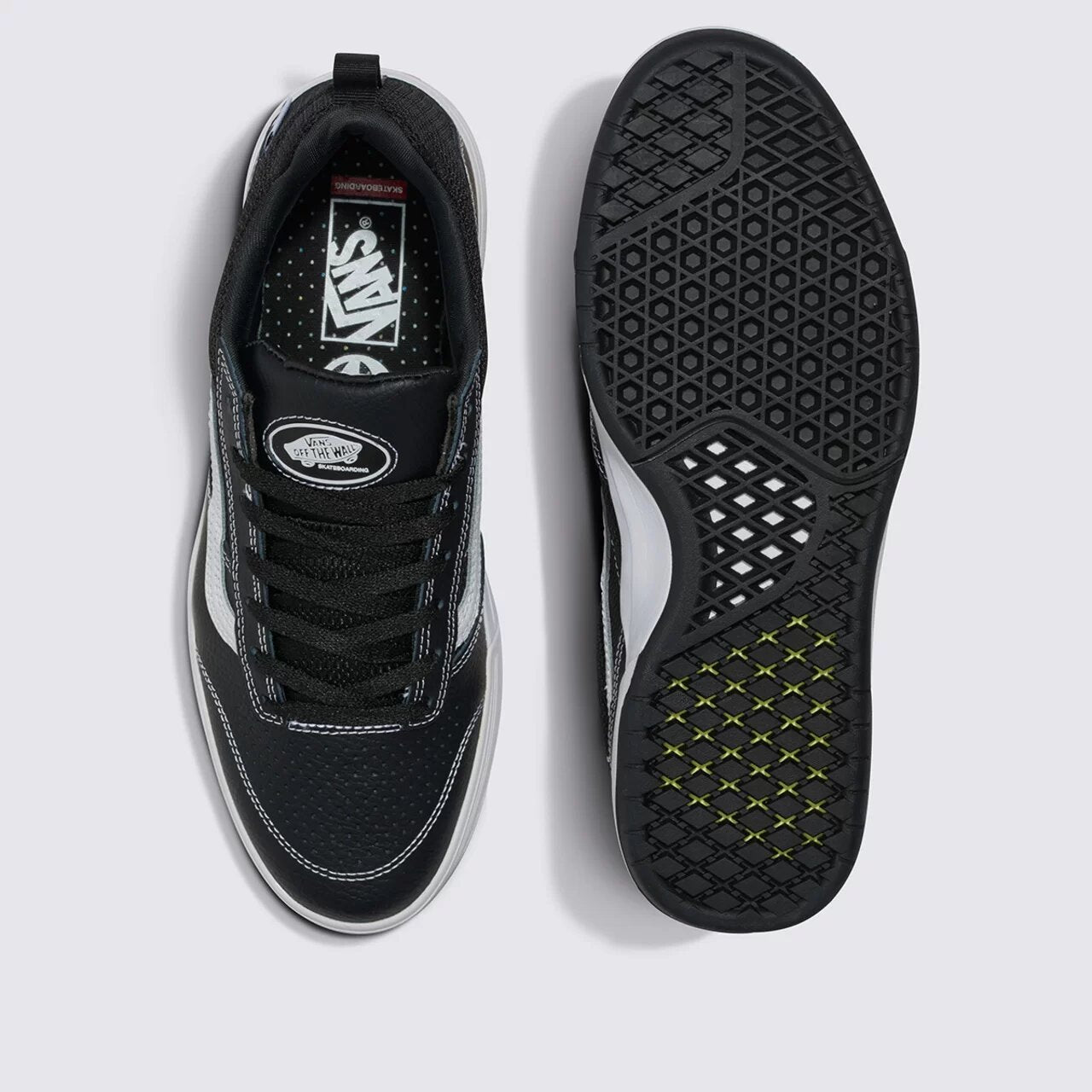 TÊNIS SKATE ZAHBA LEATHER BLACK WHITE
