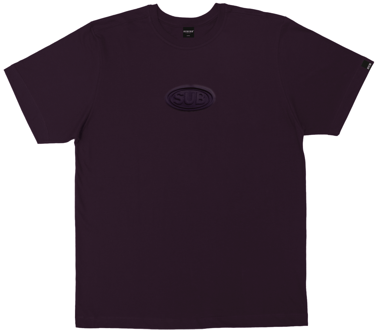 Tee embrossing roxo