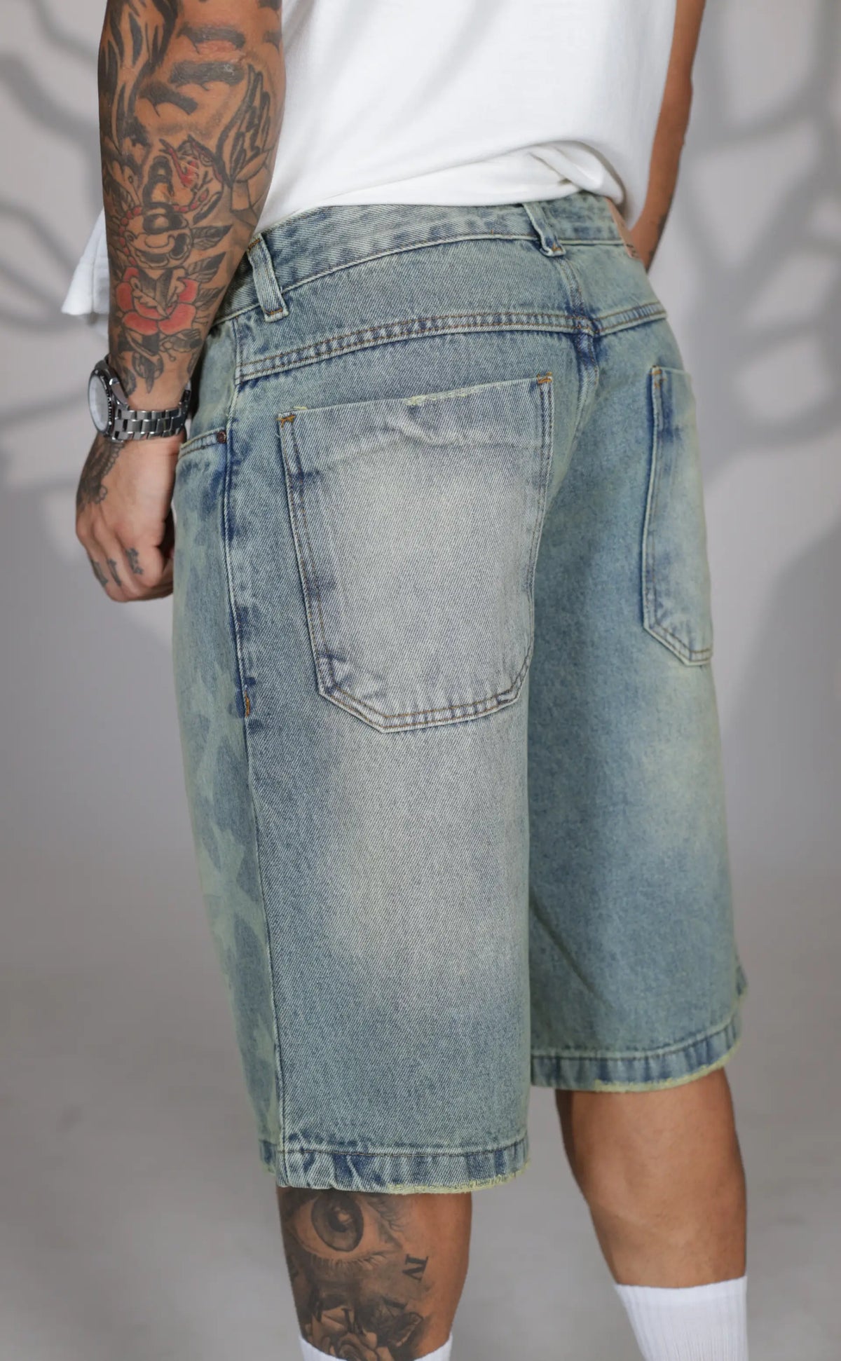 Bermuda Jeans Vintage Cruz a Laser
