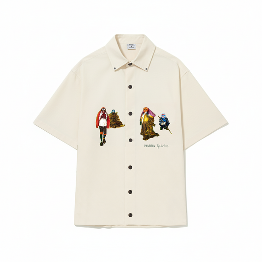 Camisa de Botao Mascarados Bege