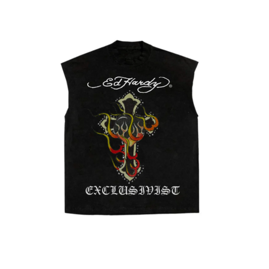 Ed Hardy Love Religion Sleeveless Tee Black