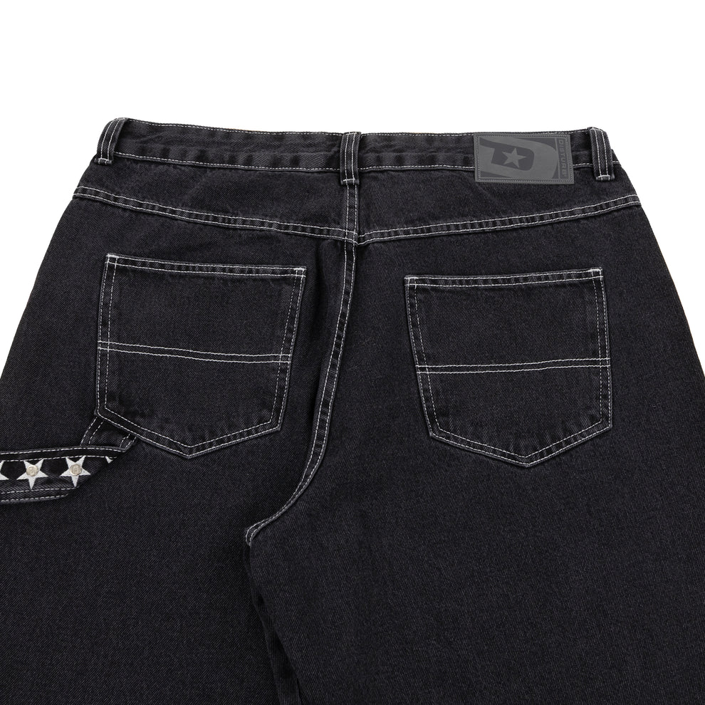 Denim Stars Pants In Black