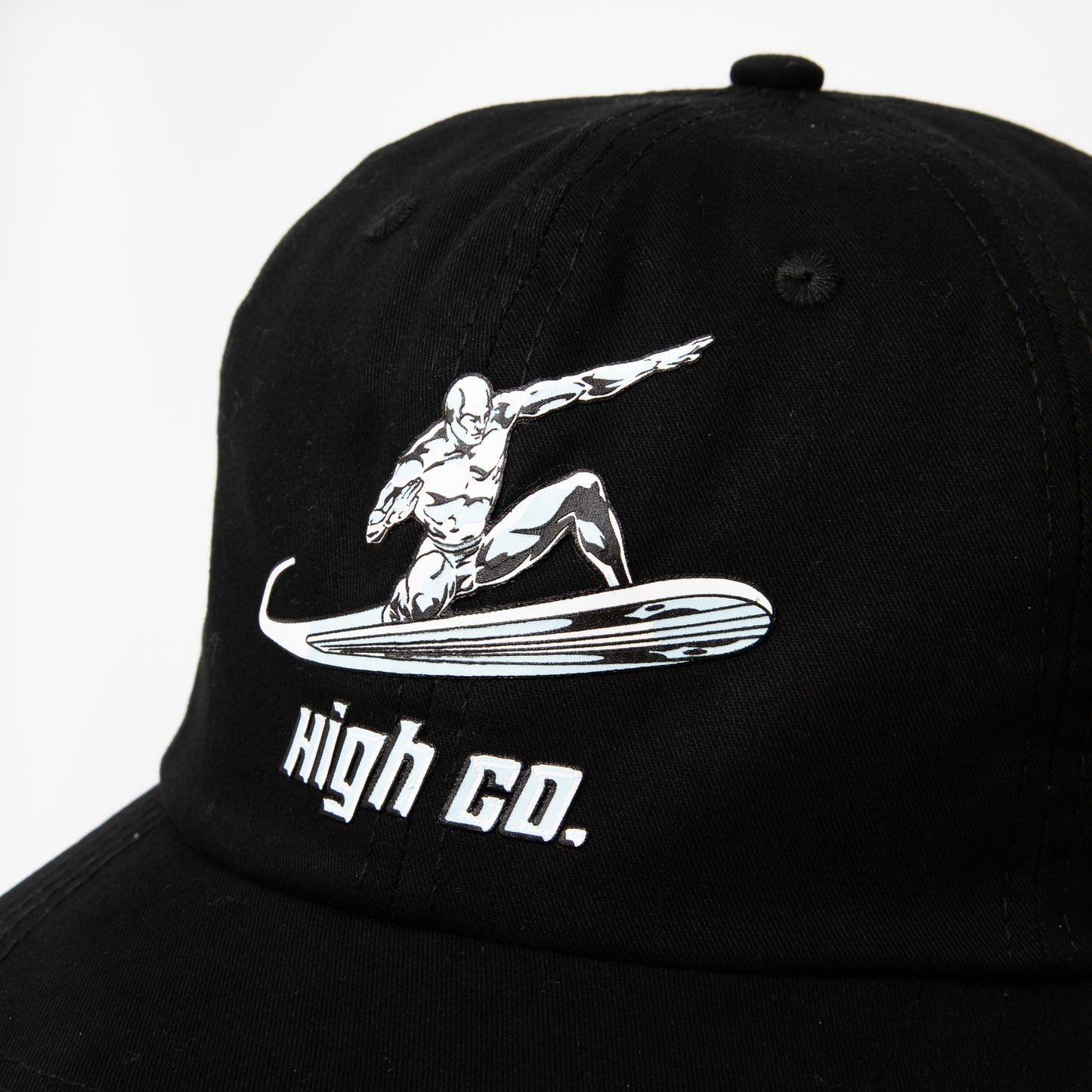 6 Panel Silver Surfer Black