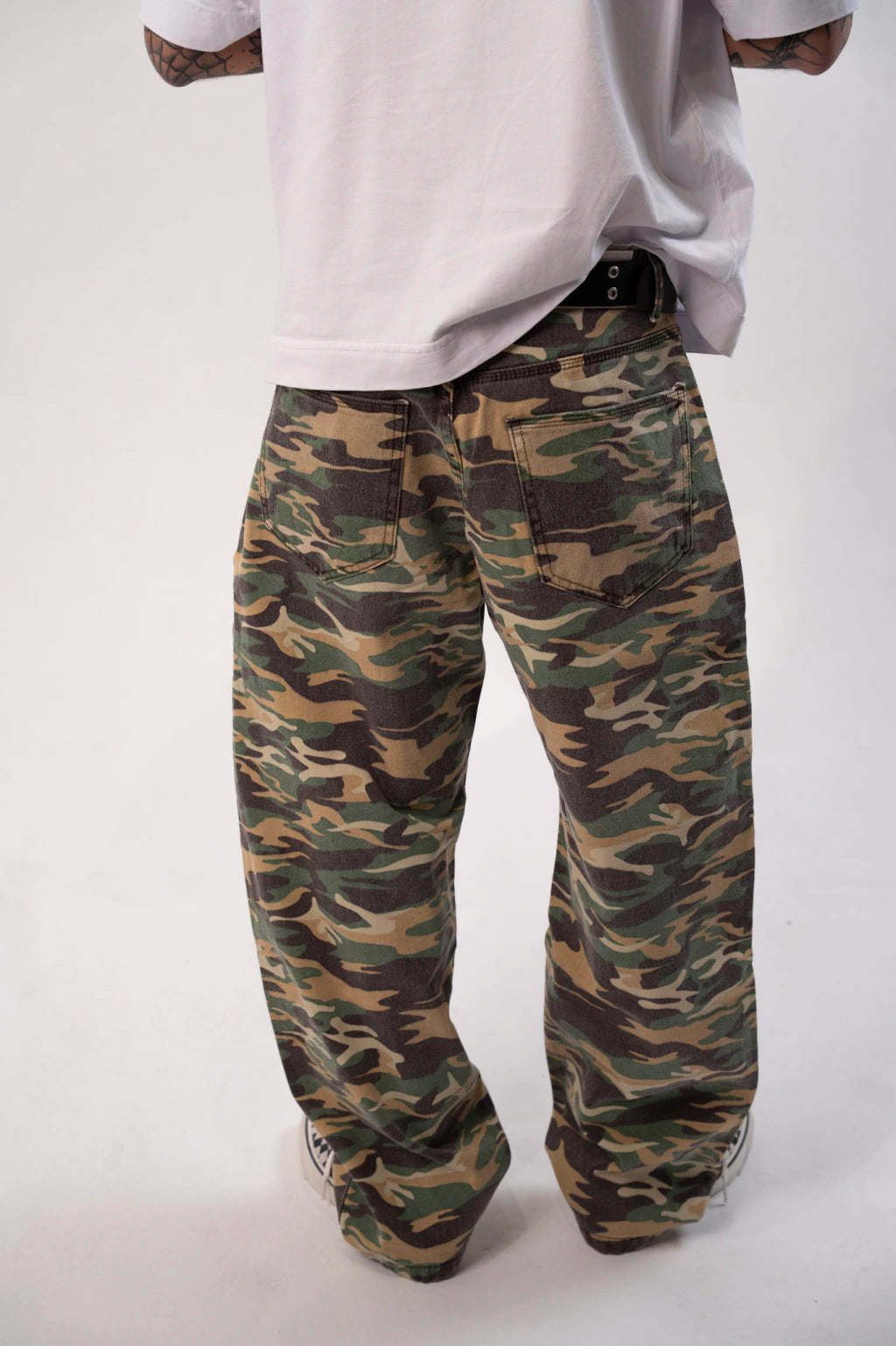 Calça Barrel Camuflada Green