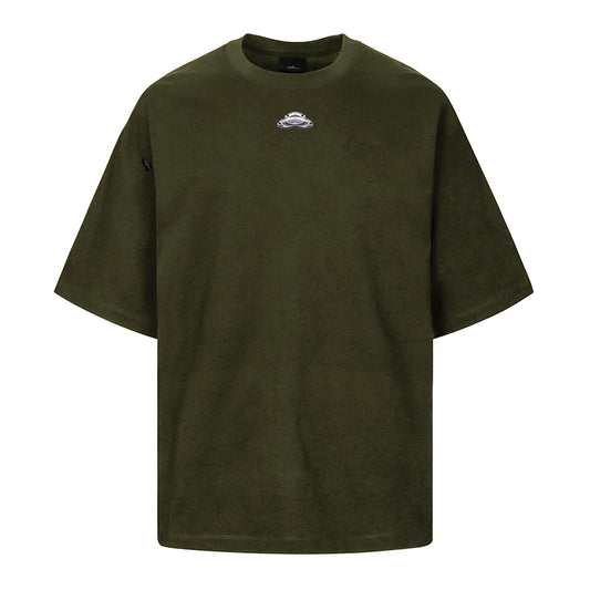 CAMISETA REGULAR PATCH METAL VERDE