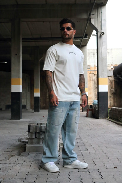 Calça Baggy Cargo Frontal Jeans