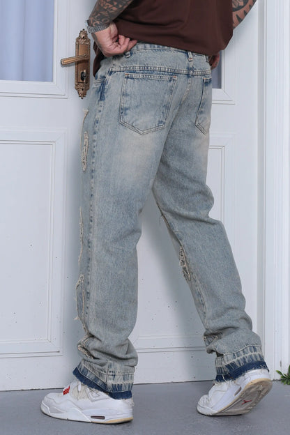 Calça Baggy Patchwork  Vintage