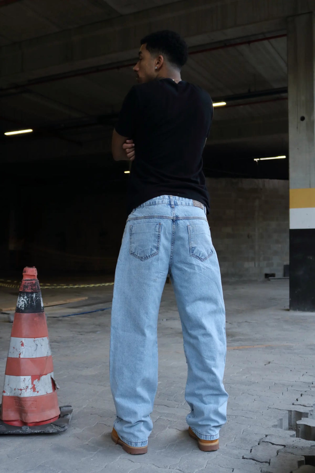 Calça Baggy Patchwork  Fire Blue