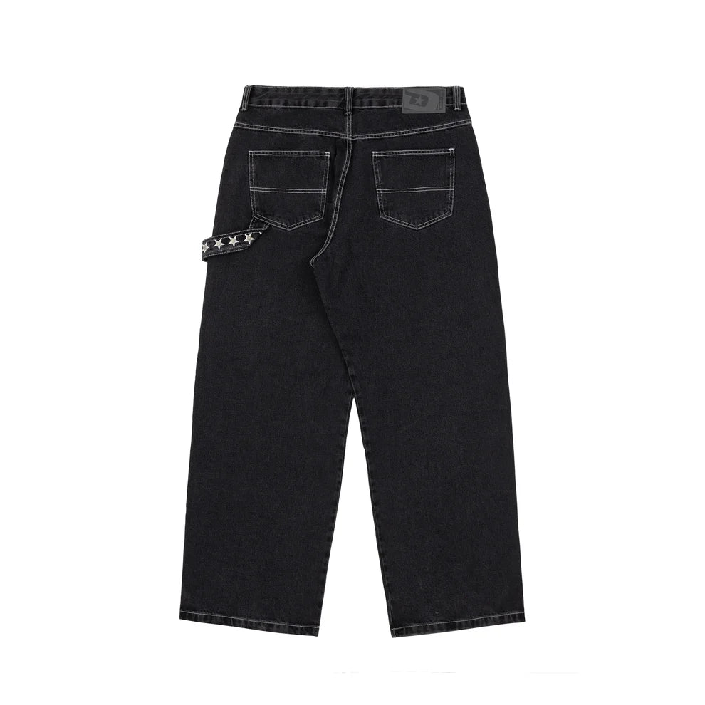 Denim Stars Pants In Black