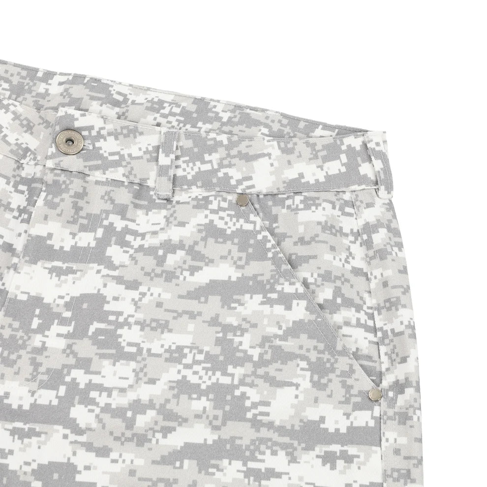 Digital Camo Shorts In Grey