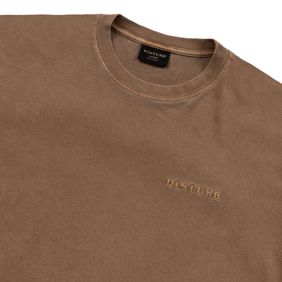 T-shirt Washed Basic Marrom