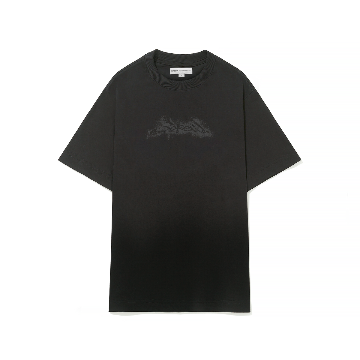 Camiseta Fade Assinatura Preta Estonada