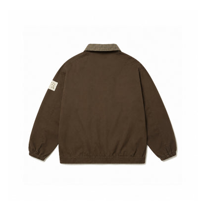 Agasalho Quarterzip Barra Logo Marrom