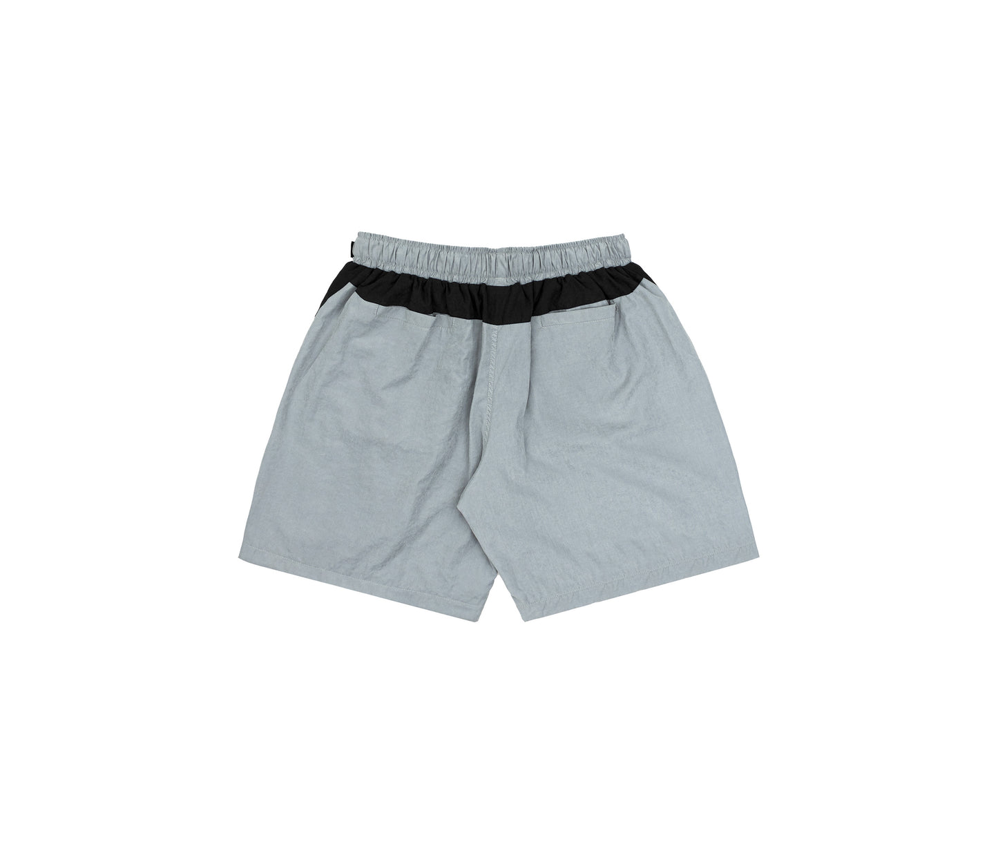 Angled Nylon Shorts In Grey