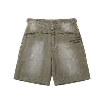 SHORT SARJA SURPLUS STENCIL  VERDE