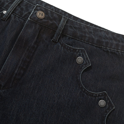 Bermuda Jeans Raizes Preta