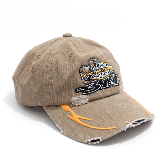 DAD HAT DESTROYED  "HARLEY" - MARROM