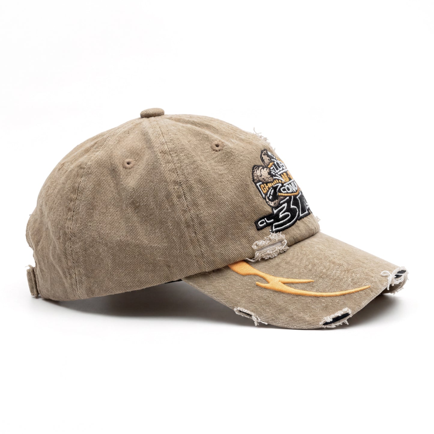 DAD HAT DESTROYED  "HARLEY" - MARROM