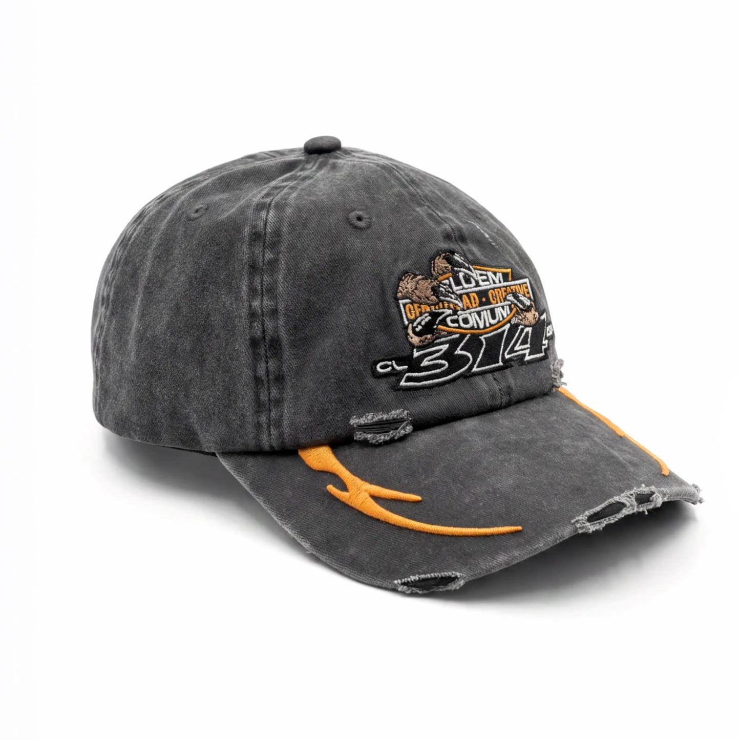 DAD HAT DESTROYED  "HARLEY" - PRETO