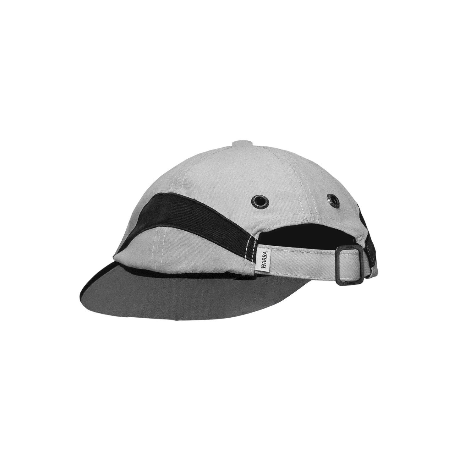 Bone Six Panel Barra Logo Cinza