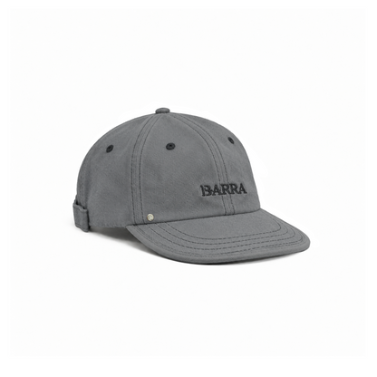 Bone Six Panel Barra Logo Grafite Estonado