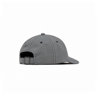 Bone Six Panel Barra Logo Grafite Estonado