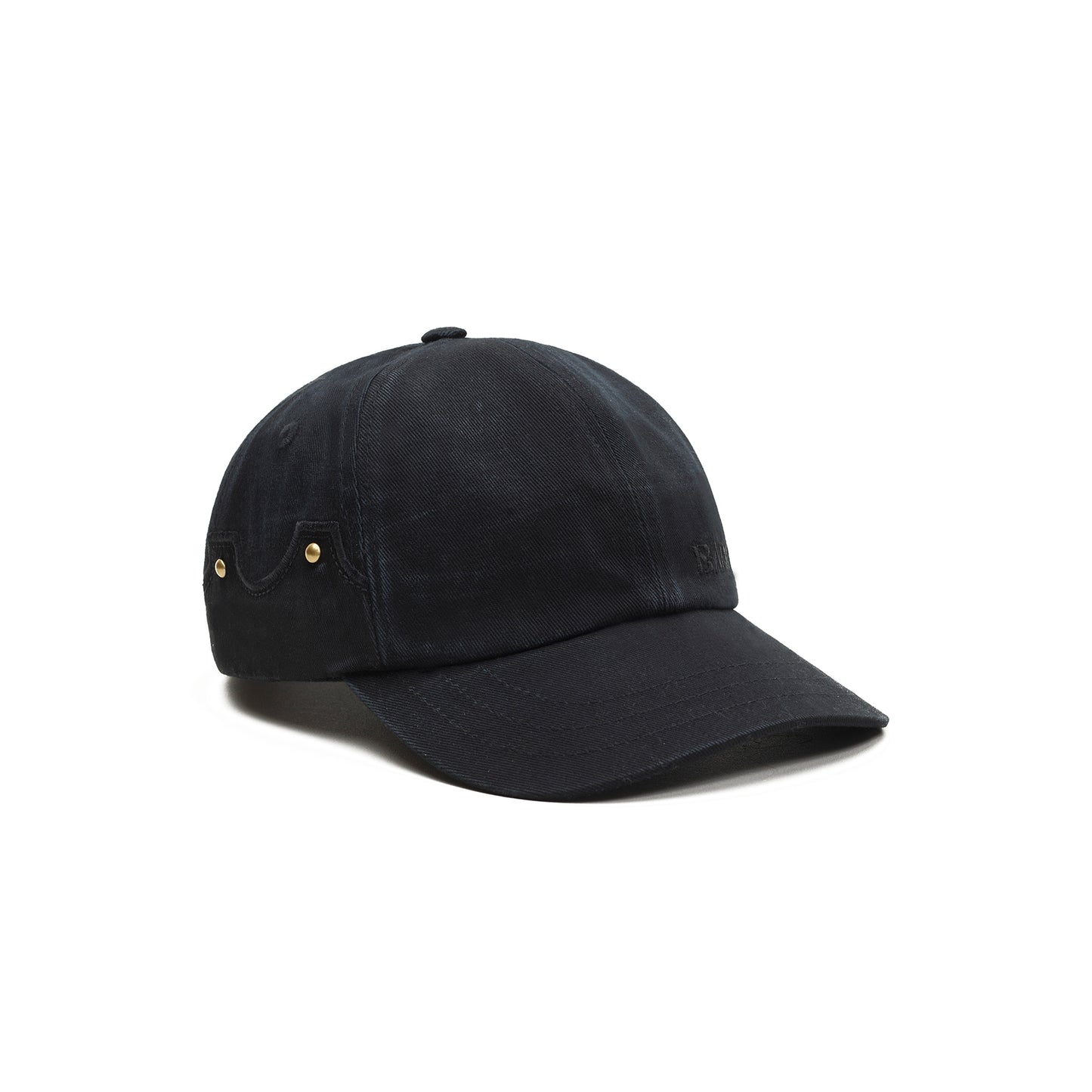 Bone Six Panel Barra Logo Preto Estonado