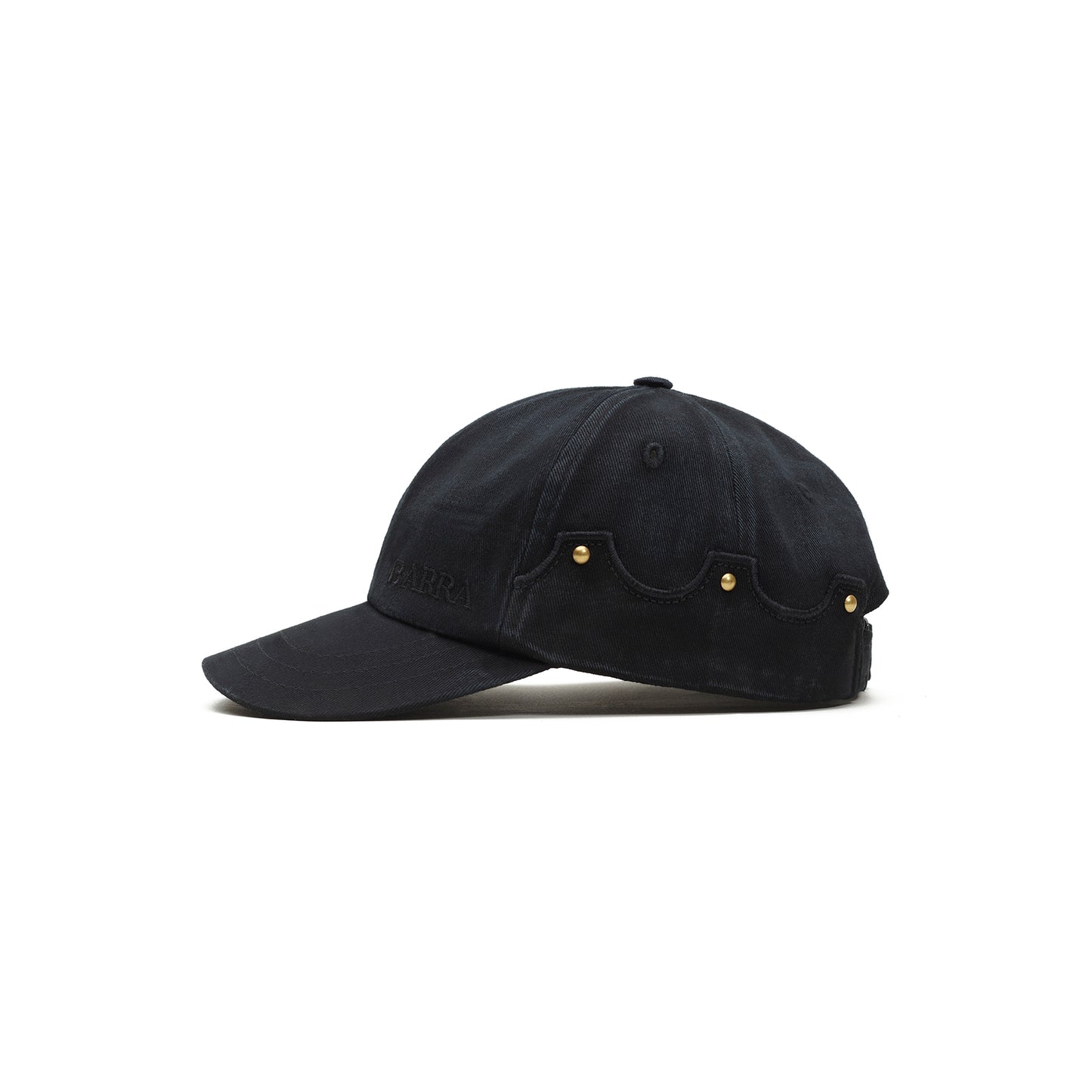 Bone Six Panel Barra Logo Preto Estonado