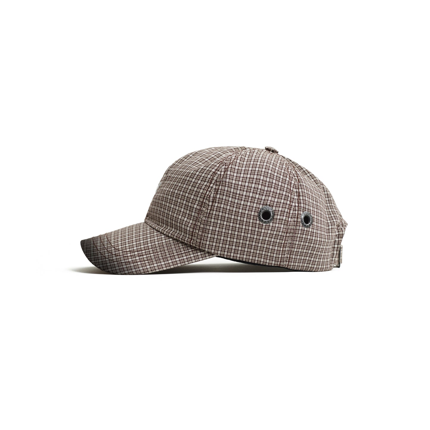 Bone Six Panel Jateado Xadrez Preto