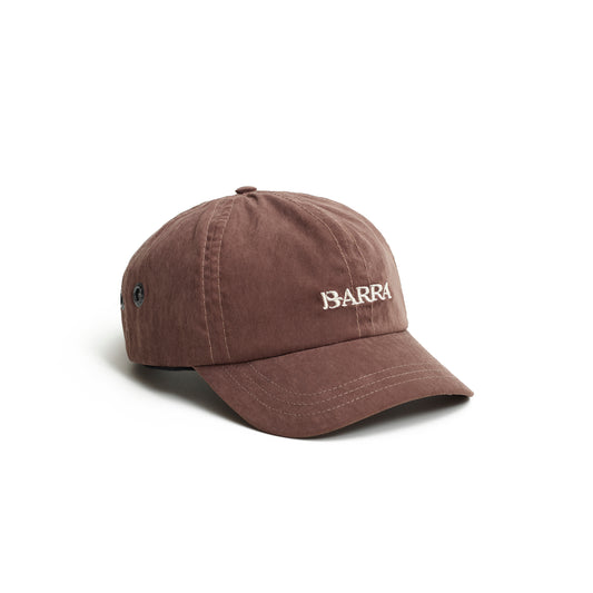 Bone Six Panel Barra Logo Marrom