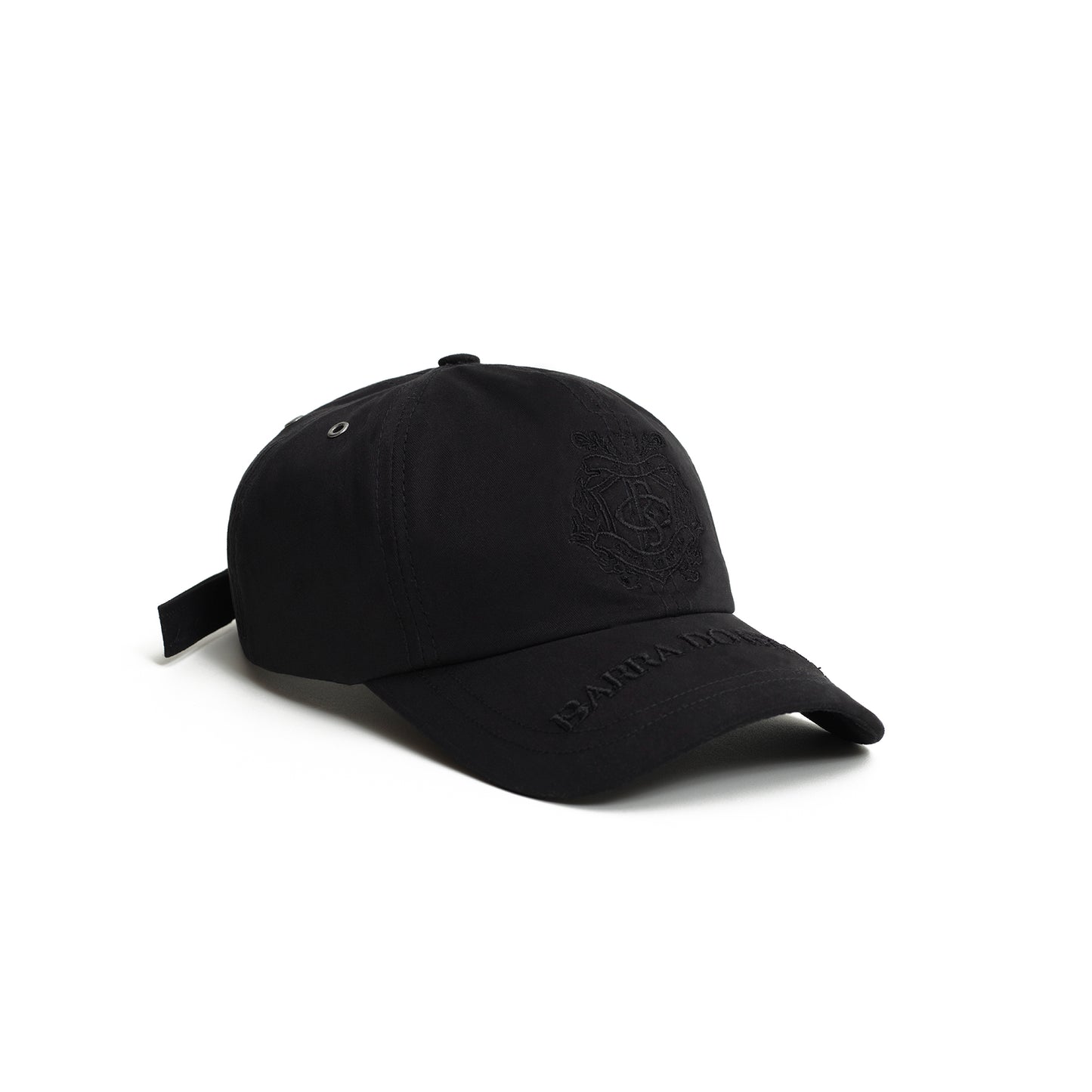 Bone Six Panel Brasao Preto