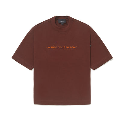 CAMISETA OVER  BURNOUT  MARROM