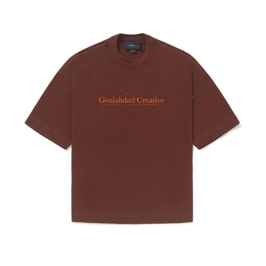CAMISETA OVER  BURNOUT  MARROM