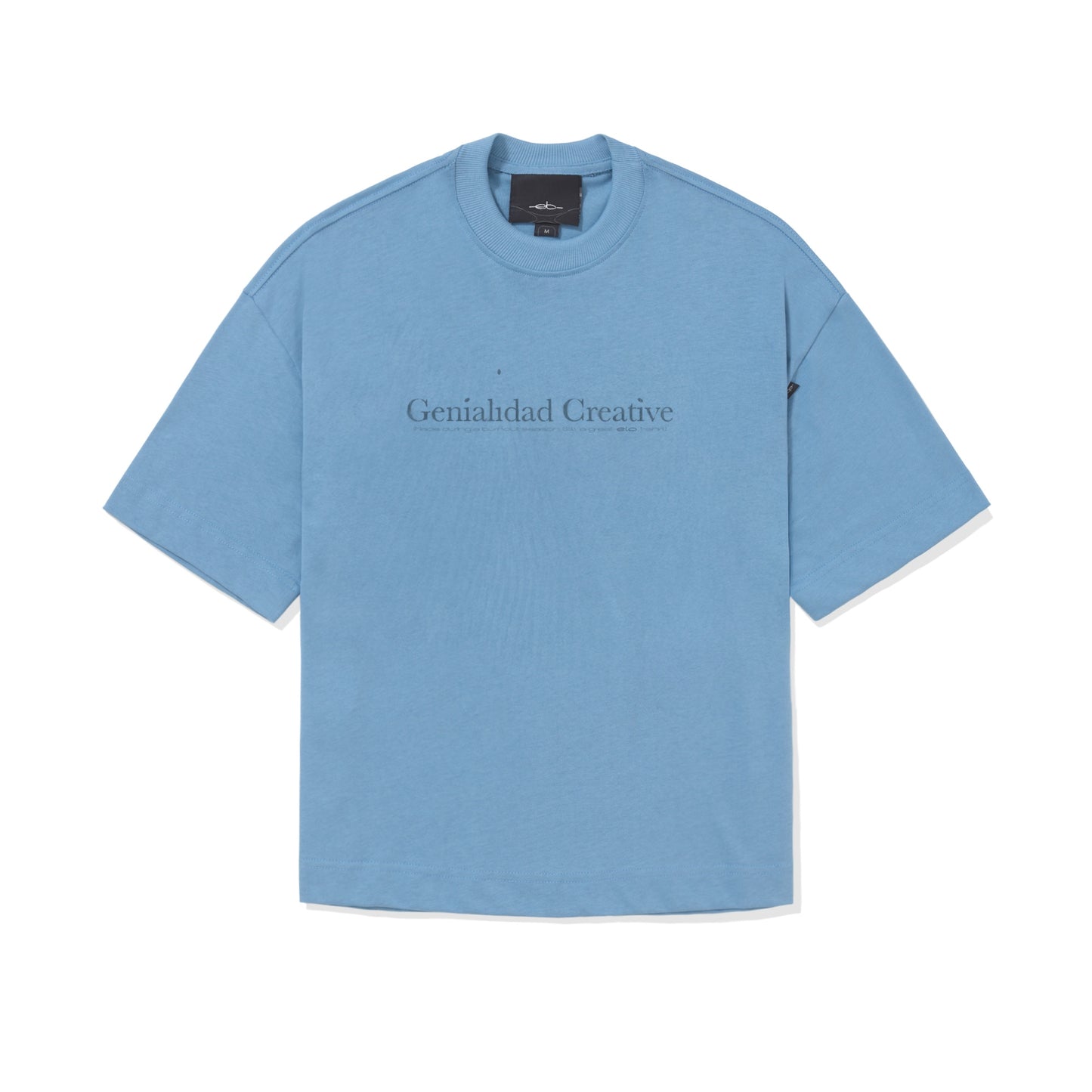 CAMISETA OVER  BURNOUT  AZUL