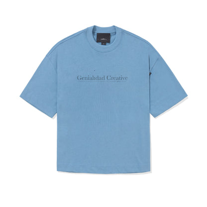 CAMISETA OVER  BURNOUT  AZUL