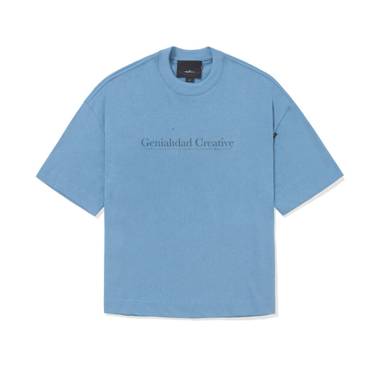 CAMISETA OVER  BURNOUT  AZUL