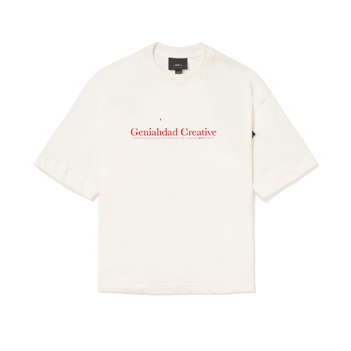 CAMISETA OVER  BURNOUT  BRANCO OFF.