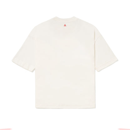 CAMISETA OVER  BURNOUT  BRANCO OFF.