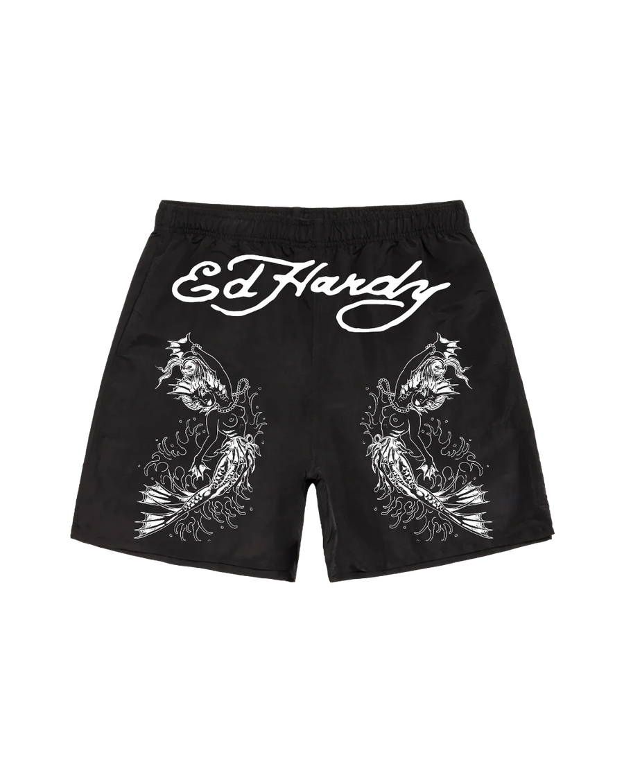 Shorts D'Água Preto "Rainhas do Mar"