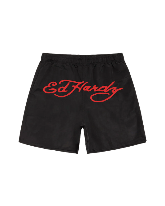 Shorts D'Água Preto "Logo"