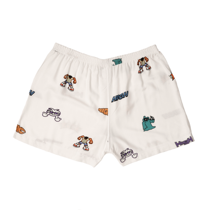 Boxer Shorts Doodles White