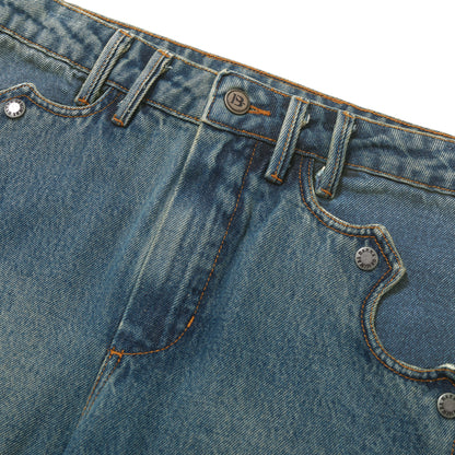 Calca Jeans Reta Azul