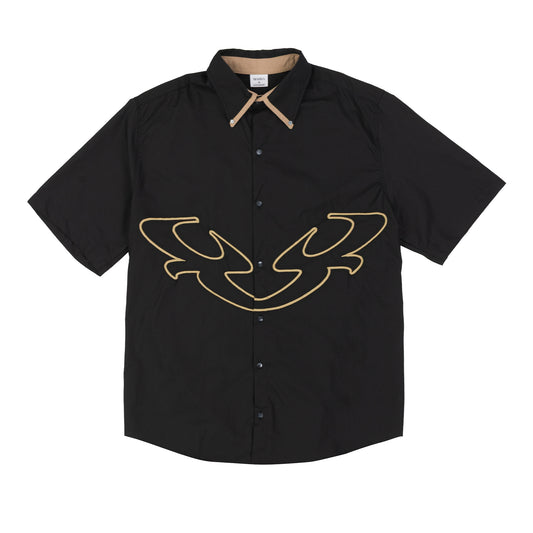 Camisa de Botao B Reflexo Preta