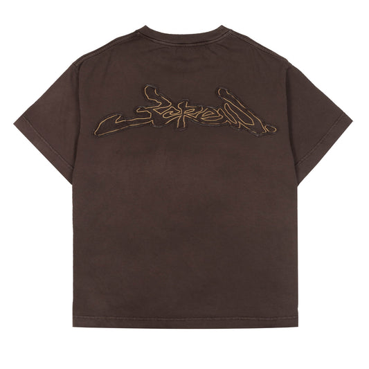 Camisa Assinatura Patch Estonada Marrom