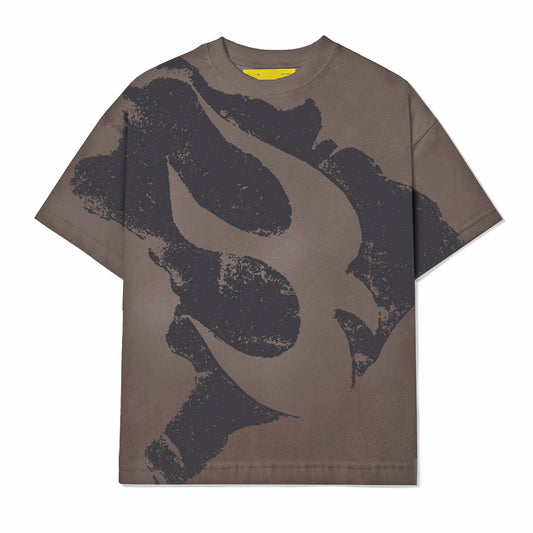 Camiseta Brasil Estencil Estonada Marrom