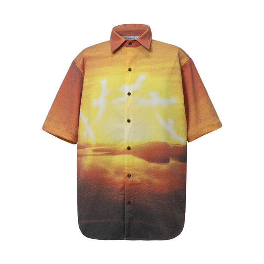 Camisa de botão "B Tribal Solar"