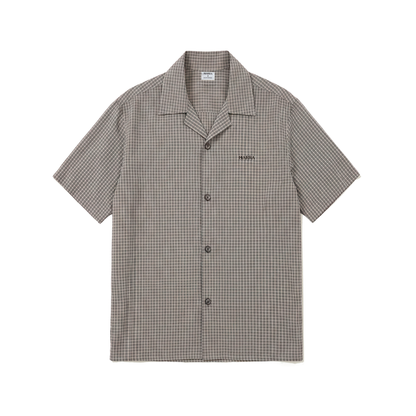 Camisa de Botao Barra Logo Xadrez Cinza