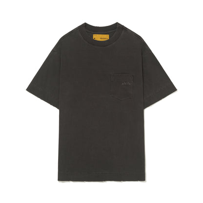 Camiseta Assinatura Pocket Preta Estonada